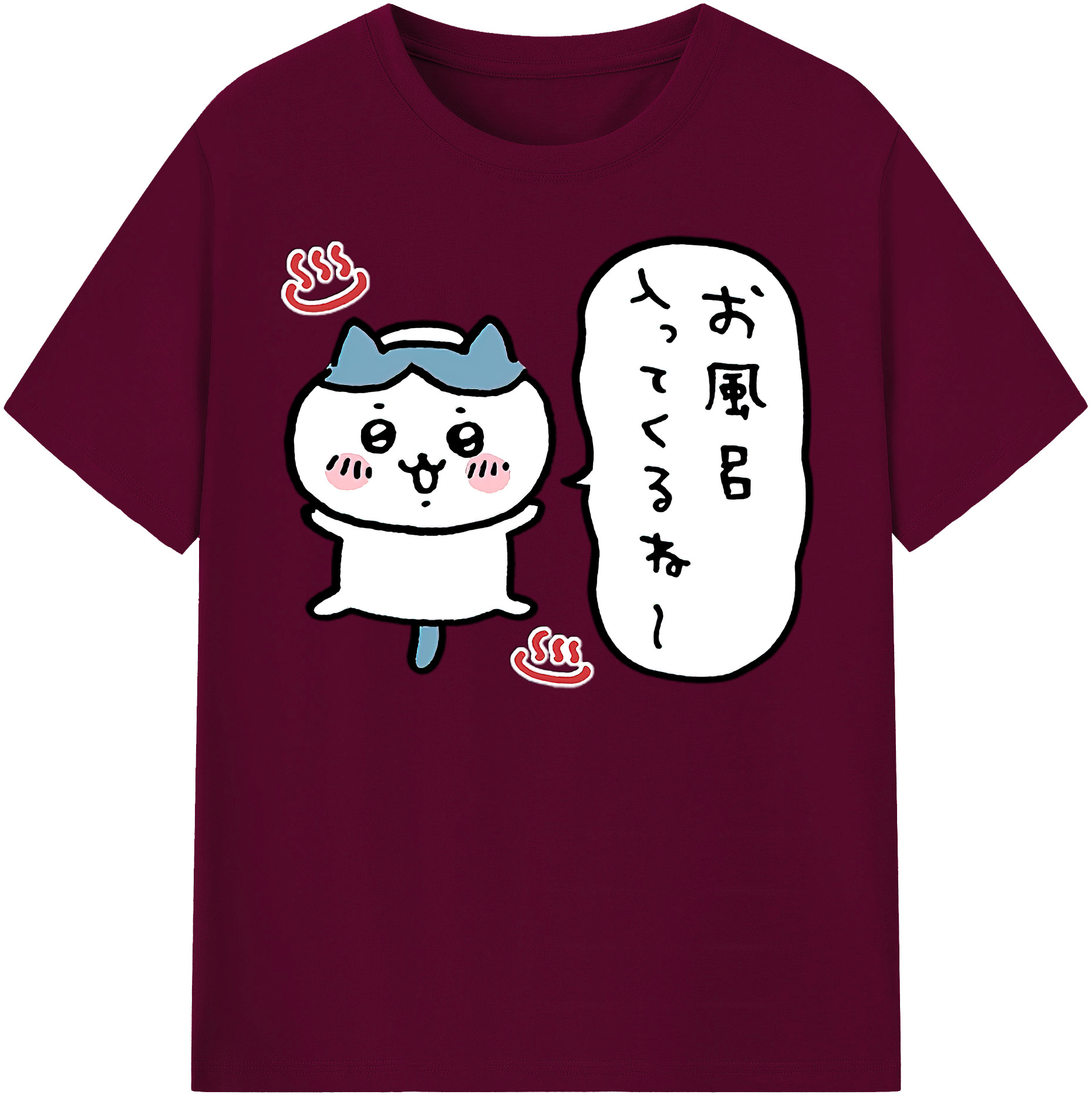 （画像用） ちいかわ ハチワレ Chii-kawa hachiware レディースカジュアルプリントTシャツ（綿100％）